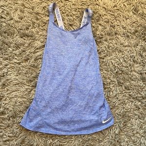 Girls XL blue and white nike athletic tank top